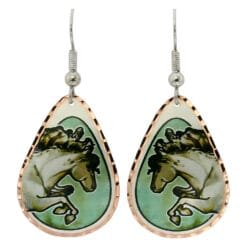 White horse earrings expensive-looking but affordable handmade jewelry