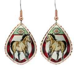 Buy Native and western inspired wild horse earrings