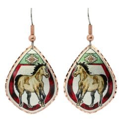 Western inspired wild horse earrings expensive-looking but affordable handmade jewelry