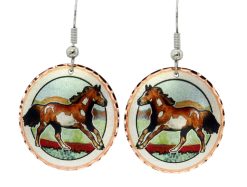 Wear running appaloosa horse earrings to impress everyone