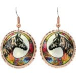 Bright Colorful Accent Horse Earrings