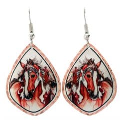 Wear impressive art jewelry, horse earrings to feel special and sophisticated