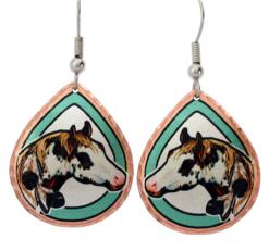 Teardrop horse earrings perfect to accentuate your western fashion style