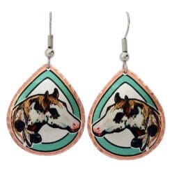 Wholesale horse art jewelry, colorful horse earrings designed by Lynn Bean