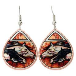 Buy amazing petroglyph horse earrings that will take everyone's breath away
