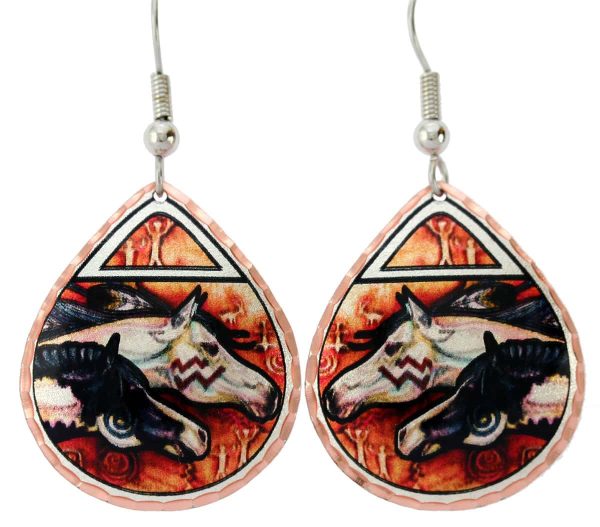 Petroglyph horse earrings, original and impressive perfect choice for you