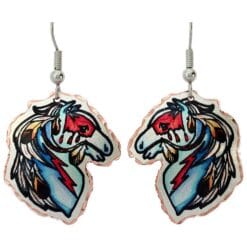 Purchase gorgeous war horse earrings handmade from copper to accentuate your western fashion style