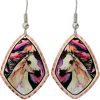 Gorgeous horse earrings handmade from original watercolor artwork by Lynn Bean