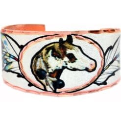Buy feathers and horse rings designed by Lynn Bean in watercolor artwork