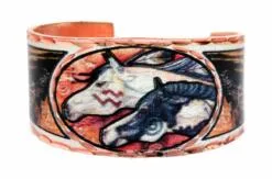 Handmade colorful horse rings made from copper