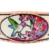 Hummingbird bracelet created in colorful hummingbird and copper flame painting background colors