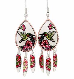 Pretty dangle hummingbird earrings attractive and fascinating