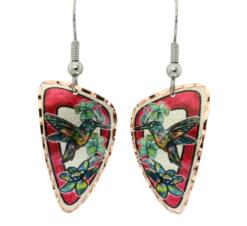 Buy hummingbird earrings created in vibrant colors to brighten your days