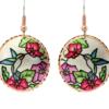 Buy hummingbird earrings created in Stained glass designed