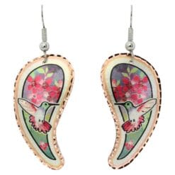 Flowers and hummingbird earrings make an exquisite addition to your collection