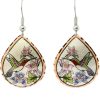 Nicely shaped handmade colorful hummingbird earrings