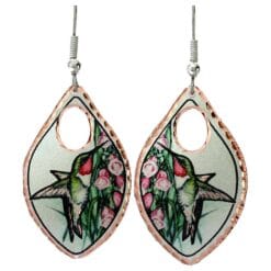 You will be amazed by the workmanship of these pretty hummingbird earrings