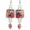 Elegant hummingbird earrings accentuated with dangle wires