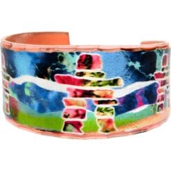 Buy Northwest Native Canadian Inukshuk handmade from copper in vibrant colors to brighten up your days