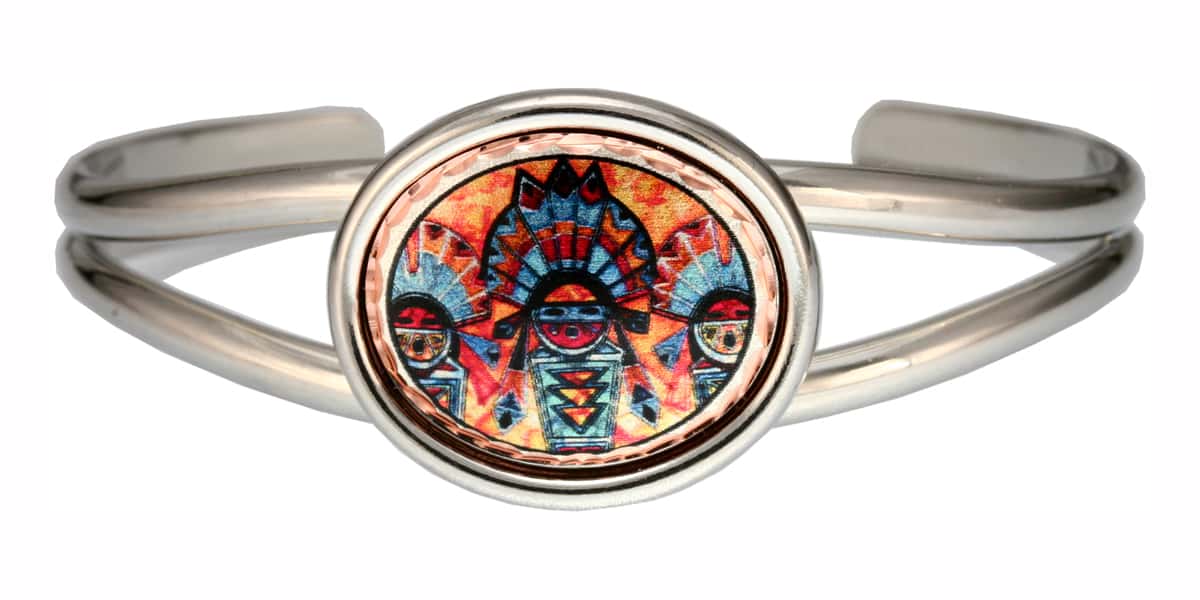 Native Indian Kachina wire bracelet for women who love Southwestern fashion