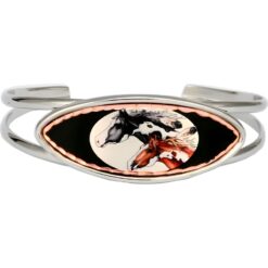 Buy Stylish Wire Bracelets Decorated with Handmade Colorful Western Horse Copper Artwork