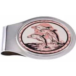 Sun, Ocean and Three Jumping Dolphins Money Clips