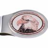 Wholesale Unique Handmade Men's Gifts, Bald Eagle Head Copper Artwork Embellished Money Clips