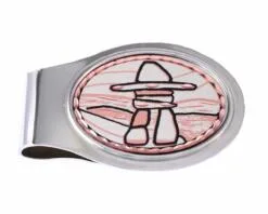 Buy Inukshuk Copper Artwork Embellished Men's Money Clips