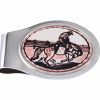 Men's Cool Western Money Clips, Copper Rodeo Bronco Busting Money Clip