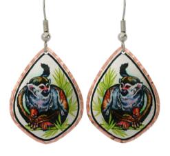 Cute monkey earrings designed by Lynn Bean in breathtakingly beautiful artwork Cute monkey earrings designed by Lynn Bean in breathtakingly beautiful artwork