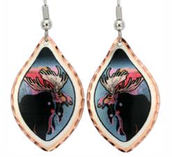Moose Earrings, Art Jewelry Designed by Bob Coonts