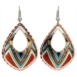 Indian Red and Turquoise Color Native Earrings