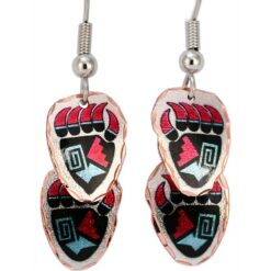 Cool Dangle Bear Paw Earrings Handmade in SW Native Flair