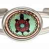 Buy stylish wire bracelets embellished with copper turtle artwork with Native flair
