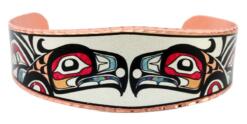 Northwest Native Haida love birds bracelet eagle and raven