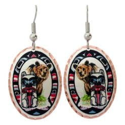 These colorful Native bear totem earrings will take your breath away
