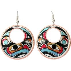 Buy Northwest Native eagle earrings handmade in magnificence colors