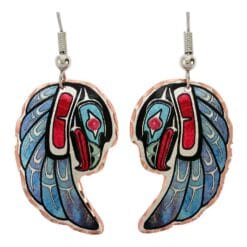 Original and stylish Native Haida eagle earrings earrings for women