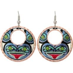 Native Haida frog earrings will make you feel special, unique, and sophisticated