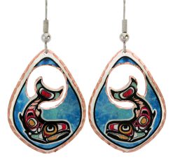 Northwest Native Haida salmon earrings to make you feeling intelligent
