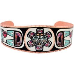 Truly special handmade Northwest Haida sun totem bracelets