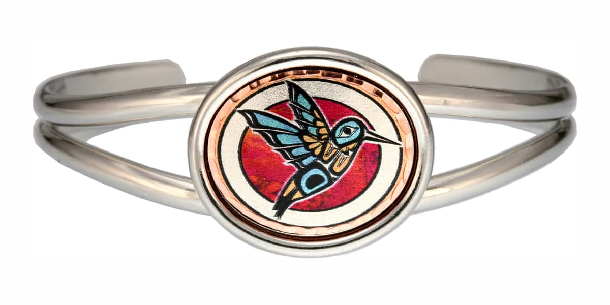 NW Native hummingbird wire bracelet, wholesale native jewelry NW Native hummingbird wire bracelet, wholesale native jewelry