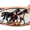 Buy running spotted horses bracelet for women delicately handmade from copper in colorful artwork by Lynn Bean