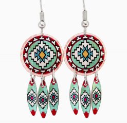 You will receive lots of compliments every time when you wear these colorful Southwest Native earrings