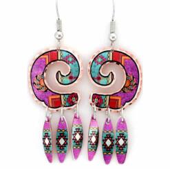 Pleasingly graceful and stylish dangle Southwest Native earrings