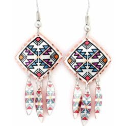 Pastel colored Southwest Native American earrings. No polishing required.