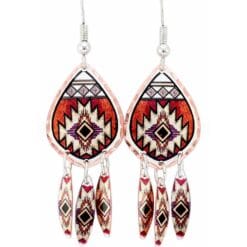 Buy dangle Indian red Southwest Native American earrings