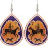 Wear these Native cave painting earrings for fashionably elegant and sophisticated look