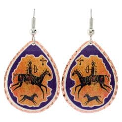 Native American cave art jewelry earrings for a pleasingly graceful and sophisticated look
