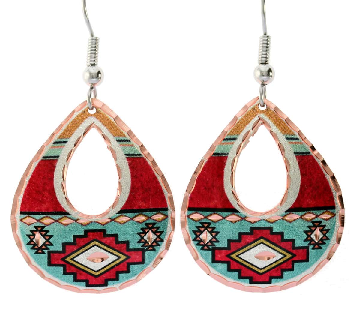 wholesale artisan jewelry, treat yourself to these unique teardrop Southwest Native earrings